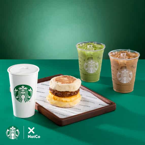 Starbucks México presenta en su menú dos nuevas opciones a base de plantas, elaboradas con productos de NotCo